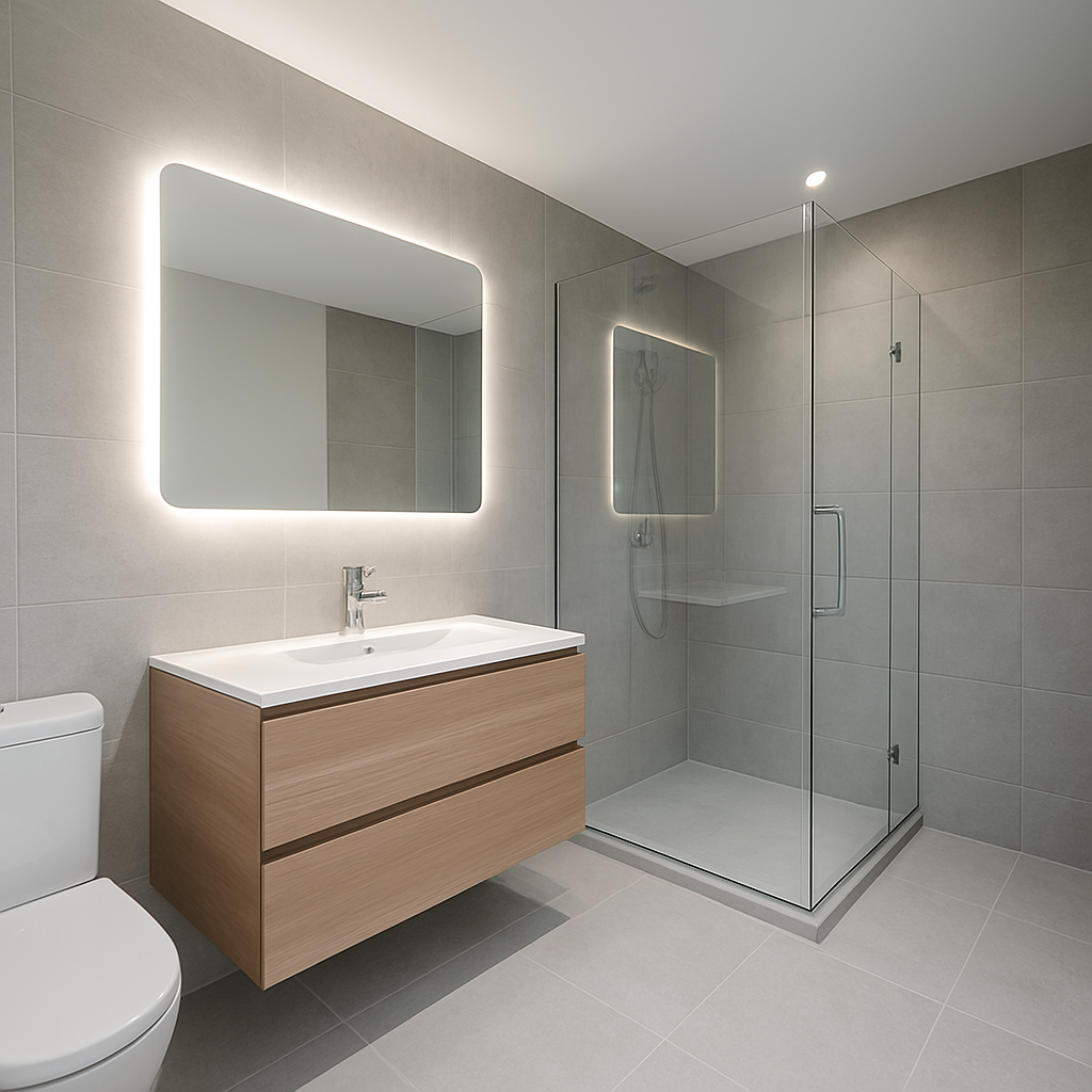 Salle de bain moderne — après
